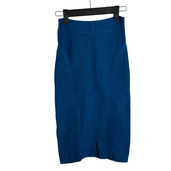 Bebe Teal Y2K Bandage Skirt - Picture 1 of 5